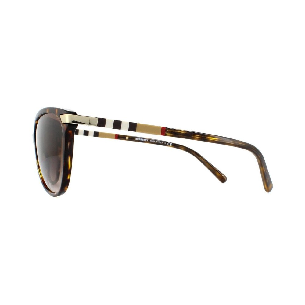 Burberry Dark Havana Gold Trimmed 57mm Sunglasses - Picture 3 of 5